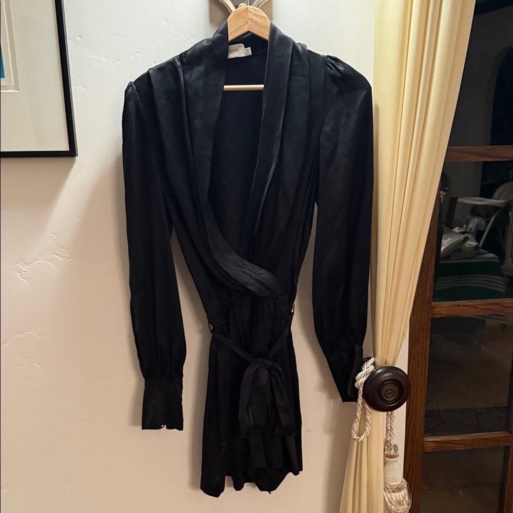Zimmerman Silk Elegant Black Wrap romper